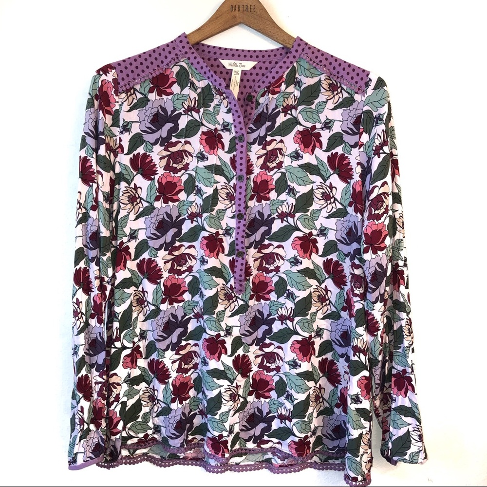 Matilda Jane Dusk or Dawn Floral Top Size M